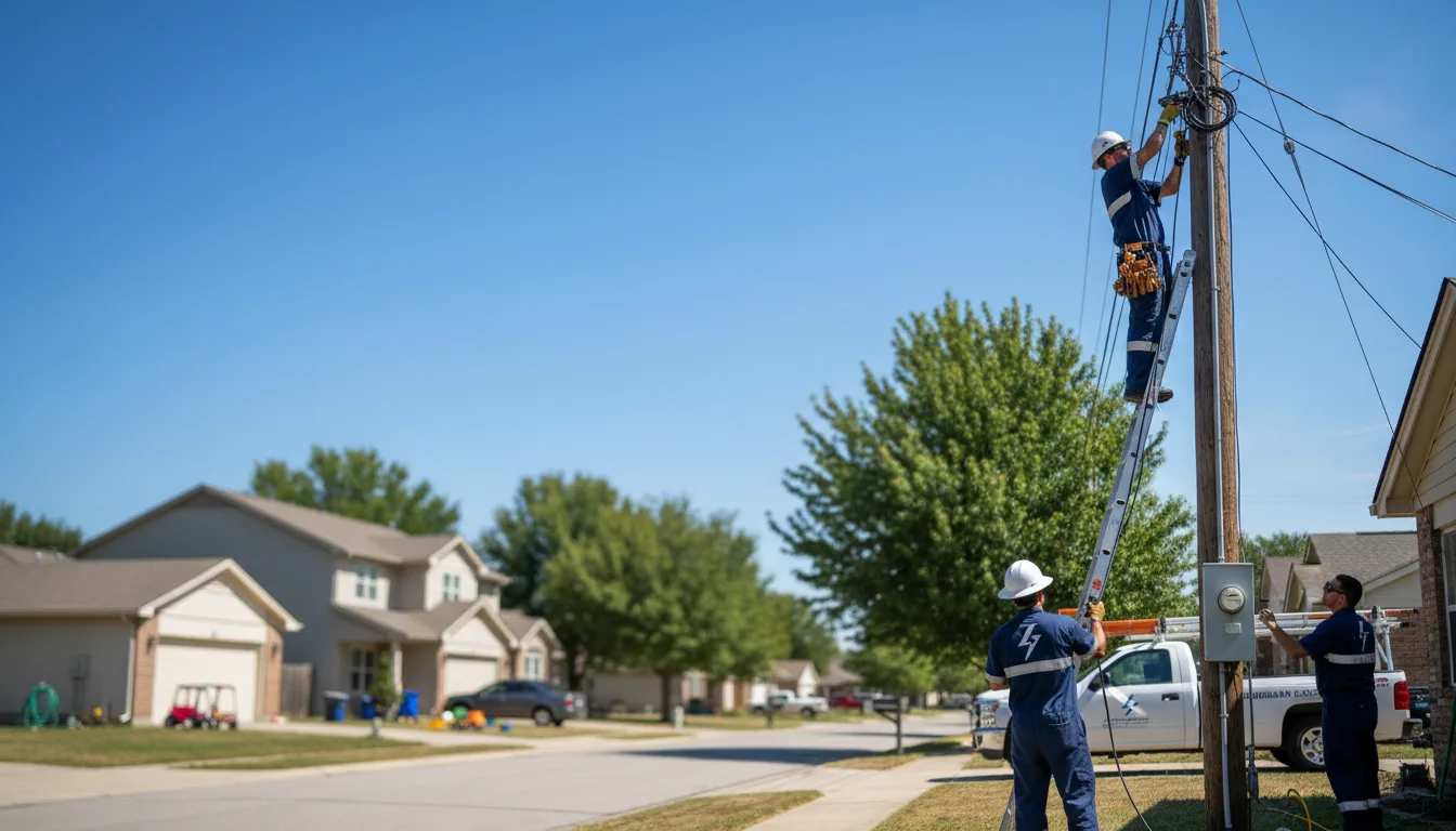 Residential electrician providing installation services in Bluffton, AR